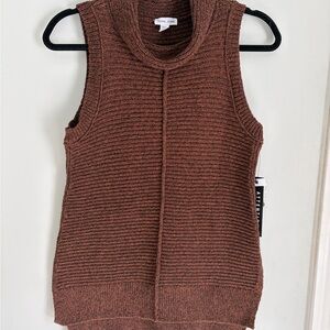 Tribal Jeans XS Brown Sleeveless Knit Top- NWT